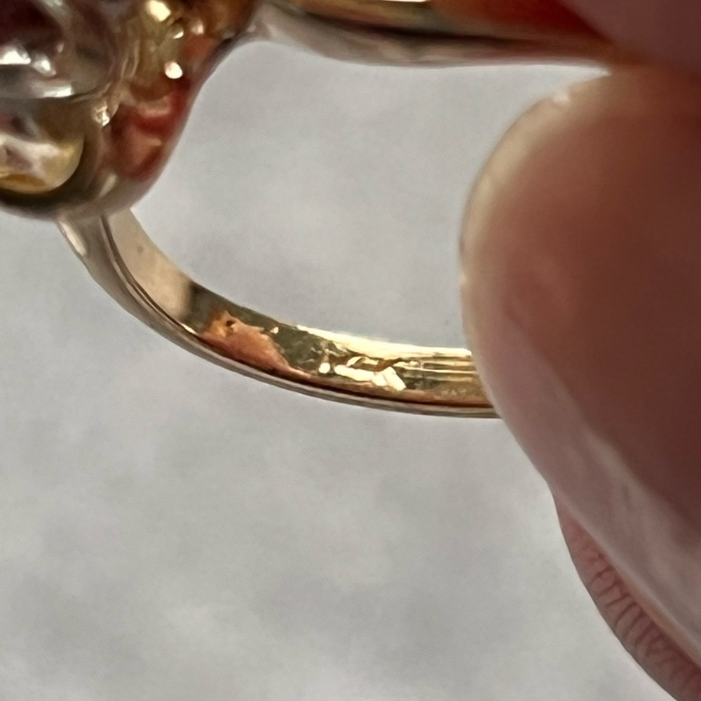 1 carat garnet gold ring - Picture 4 of 5